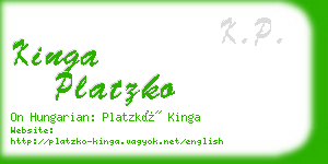 kinga platzko business card